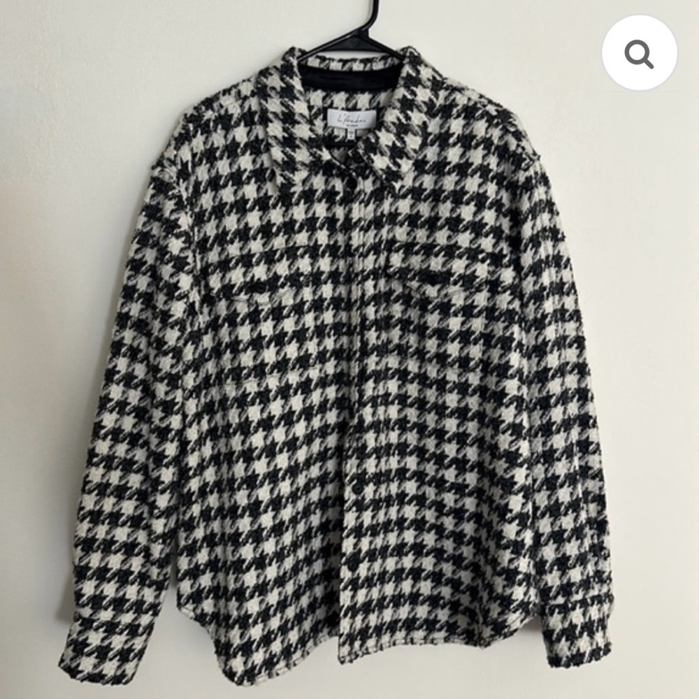 L'Academie Black and White Houndstooth Jacket